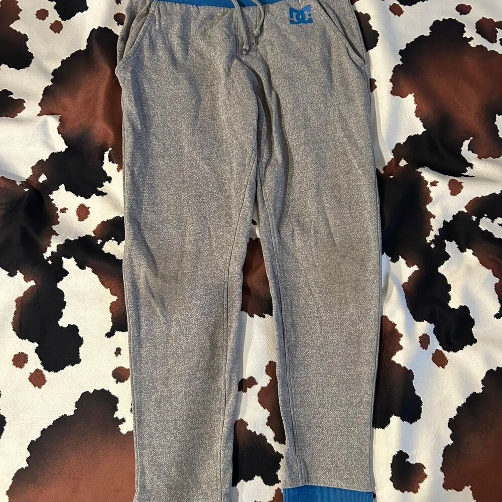Dc-shoes Men's Grey and Blue Joggers-tracksuits